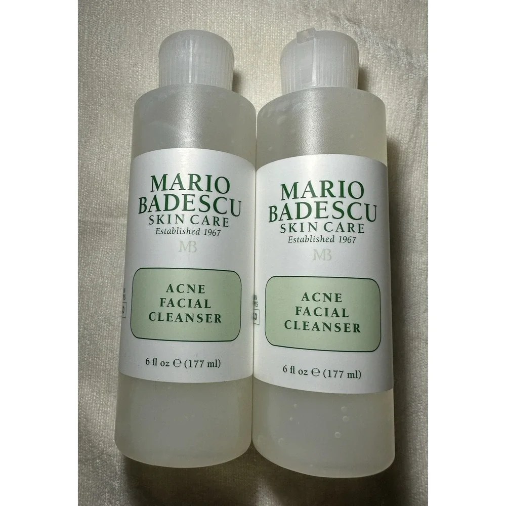 2x Mario Badescu Acne Facial Cleanser 6oz – Lightweight Gel for Clear Skin NEW